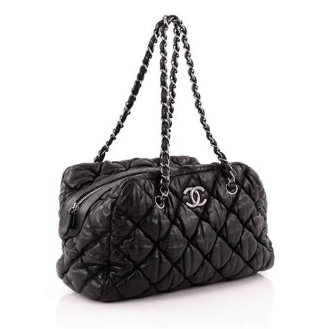 chanel quilted chain strap bowler bag|Chanel wallet on chain size.